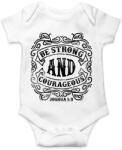 printfashion Légy erős és bátor - Baba Body - Fehér (1327720)