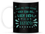 printfashion Vagy esni fog, vagy nem - Bögre - Fekete (7440411)