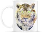 printfashion Biometrikus tigris - Bögre - Fehér (787385)