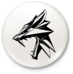 printfashion Witcher logo - Kitűző, hűtőmágnes - Fehér (3083246)