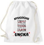 printfashion Nyugdíjas - Unoka - Sportzsák, Tornazsák - Fehér (9063246)