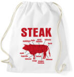 printfashion STEAK - Sportzsák, Tornazsák - Fehér (16650490)