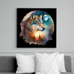 printfashion Farkas - Vászonkép - Fekete (16172882)