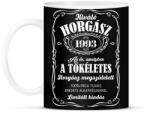 printfashion Kiváló horgász - Évszámmal - Bögre - Fekete (7194794)