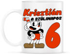 printfashion Cuphead Szülinap - Egyedi névvel - Bögre - Fehér (7019465)