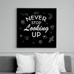 printfashion Never stop looking up (white) - Vászonkép - Fekete (7331481)