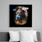 printfashion i luv you - ok - Vászonkép - Fekete (11730892)