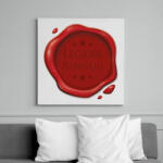 printfashion Legjobb könyvelő - Pecsét - Vászonkép - Fehér (6641145)