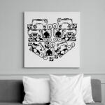 printfashion catheart. b - Vászonkép - Fehér (15673651)