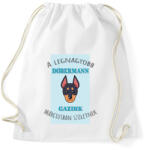 printfashion A legnagyobb gazdi - Dobermann - hónappal - Sportzsák, Tornazsák - Fehér (6300320)