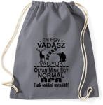 printfashion Vadász apuka - Sportzsák, Tornazsák - Grafitszürke (1824871)