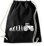 printfashion Traktoros evolúció - Sportzsák, Tornazsák - Fekete (1193653)