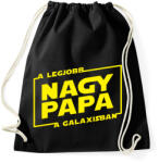 printfashion A legjobb nagypapa a galaxisban - Sportzsák, Tornazsák - Fekete (1002114)