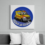 printfashion mentőautó pisti 3 - Vászonkép - Fehér (13333641)