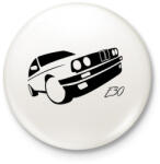printfashion Bmw e30 01 - Kitűző, hűtőmágnes - Fehér (11339026)