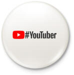 printfashion Youtuber - Kitűző, hűtőmágnes - Fehér (3087510)