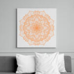 printfashion Narancs színű mandala - Vászonkép - Fehér (6634166)