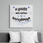 printfashion A szeretet más szóval keresztanya - fekete - Vászonkép - Fehér (7111352)