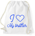 printfashion I love my brother - Sportzsák, Tornazsák - Fehér (10643339)
