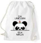 printfashion Egyszarvú ninja - Sportzsák, Tornazsák - Fehér (1213791)