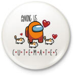 printfashion Among us crewmates - cute mates - Kitűző, hűtőmágnes - Fehér (4208832)