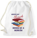 printfashion minden nap olvasok. . . - Sportzsák, Tornazsák - Fehér (11779142)