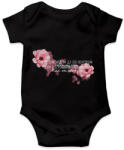 printfashion Fehér boldogságvirág - Baba Body - Fekete (4826119)