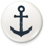 printfashion Anchor drawing - Kitűző, hűtőmágnes - Fehér (3080766)
