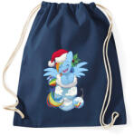 printfashion Egyszarvú karácsony - Sportzsák, Tornazsák - Sötétkék (439309)