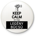 printfashion Keep calm ez egy legénybúcsú - Kitűző, hűtőmágnes - Fehér (6209787)