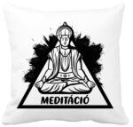 printfashion Meditáció - Lótuszülés - Párnahuzat, Díszpárnahuzat - Fehér (6875490)