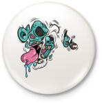 printfashion Zombie - Kitűző, hűtőmágnes - Fehér (14058522)