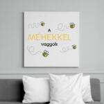 printfashion A méhekkel vagyok - Vászonkép - Fehér (6641343)