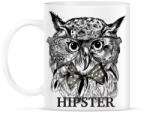 printfashion Hipster bagoly - Bögre - Fehér (789287)
