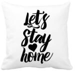 printfashion Let's Stay Home - Párnahuzat, Díszpárnahuzat - Fehér (2353077)