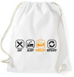 printfashion Eat, sleep, forklift, repeat - Sportzsák, Tornazsák - Fehér (13078008)