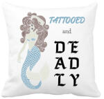 printfashion Tattooed and deadly - Párnahuzat, Díszpárnahuzat - Fehér (6986572)