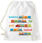printfashion Sosincs túl sok vonat - Sportzsák, Tornazsák - Fehér (7683936)