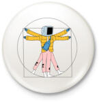 printfashion Leonardo napjainkban - Kitűző, hűtőmágnes - Fehér (3083260)