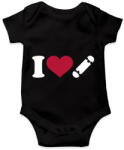 printfashion I love skate - Baba Body - Fekete (2565924)
