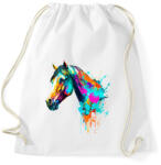 printfashion Színes ló - Sportzsák, Tornazsák - Fehér (13646188)