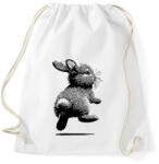 printfashion Cuki Nyuszi rajz / Nyúl rajz - Sportzsák, Tornazsák - Fehér (16691619)