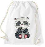 printfashion Cute Panda girl - Sportzsák, Tornazsák - Fehér (1258100)