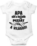 printfashion Apa süti a legjobb pizzát a világon - Baba Body - Fehér (16562378)
