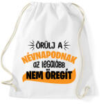 printfashion Örülj a névnapodnak - Sportzsák, Tornazsák - Fehér (15723215)