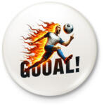 printfashion Foci - Kitűző, hűtőmágnes - Fehér (15182435)