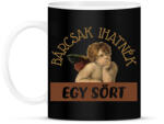 printfashion Bárcsak ihatnék egy sört - Bögre - Fekete (7065895)