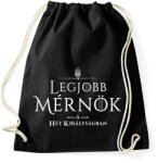 printfashion got-legjobb-mernok-white - Sportzsák, Tornazsák - Fekete (1032211)
