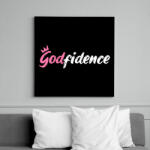 printfashion Godfidence - Vászonkép - Fekete (6652850)
