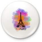 printfashion i love paris - Kitűző, hűtőmágnes - Fehér (3079657)